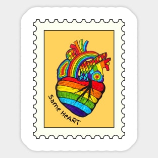 Rainbow heart Sticker